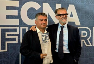 Spas Shopov with the 'Tile Person of the Year – Europe' award at TecnAwards 2026