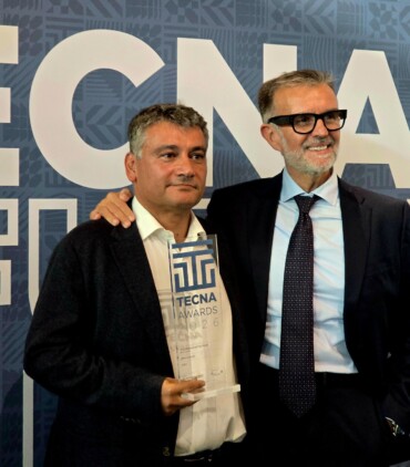 Spas Shopov with the 'Tile Person of the Year – Europe' award at TecnAwards 2026